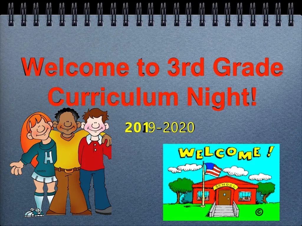 welcome to 3rd grade curriculum night