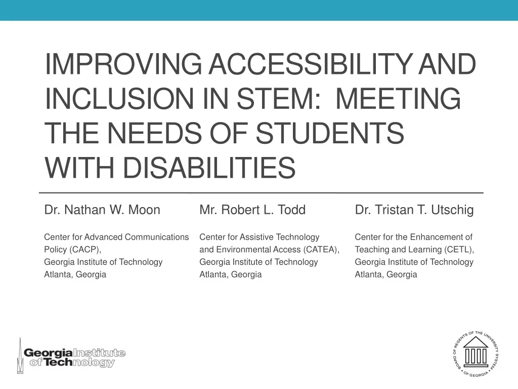 improving accessibility and inclusion in stem meeting the needs of students with disabilities