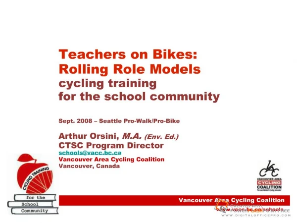Teachers on Bikes: Rolling Role Modelscycling Training for ...