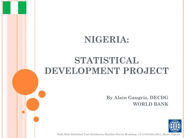 NIGERIA: STATISTICAL DEVELOPMENT PROJECT