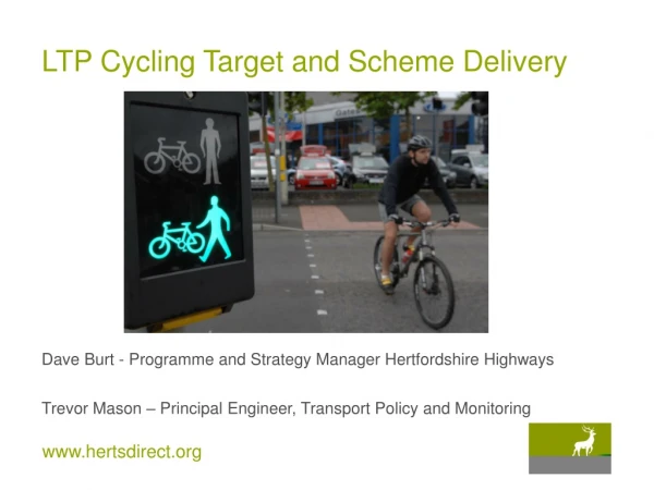 LTP Cycling Target and Scheme Delivery