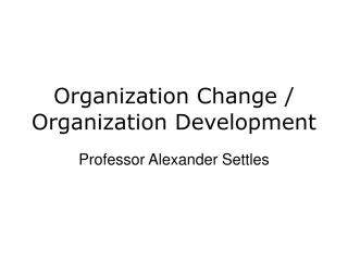 Organization Change / Organization Development - slide 1