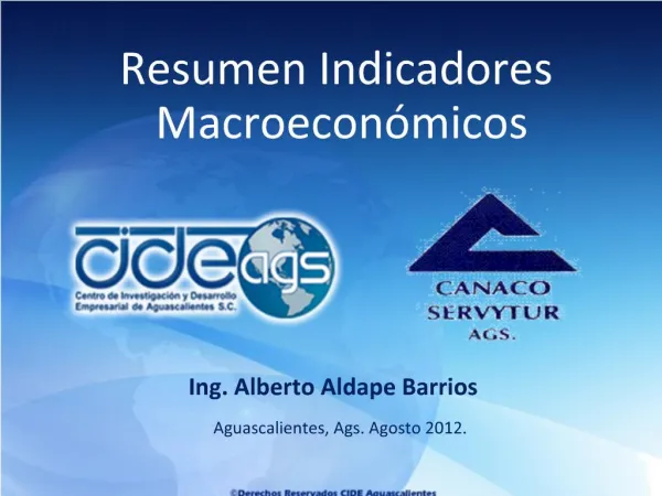 Aguascalientes, Ags. Agosto 2012.