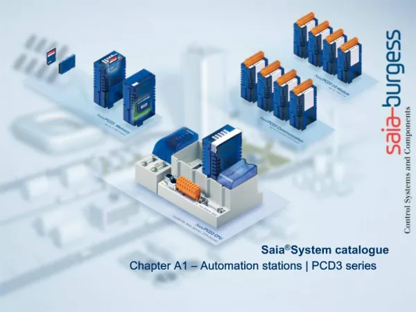Saia System catalogue Chapter A1 Automation stations PCD3 series