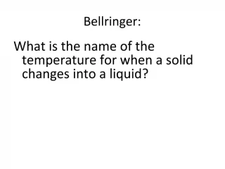 Bellringer: - slide 1
