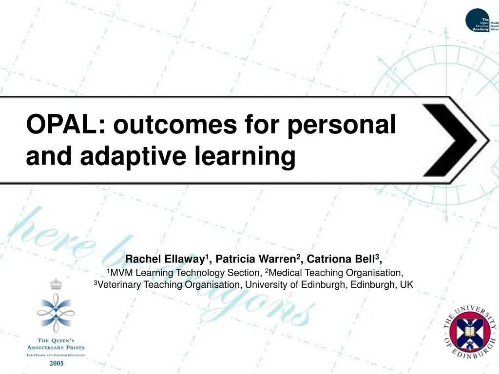 opal outcomes for personal and adaptive learning