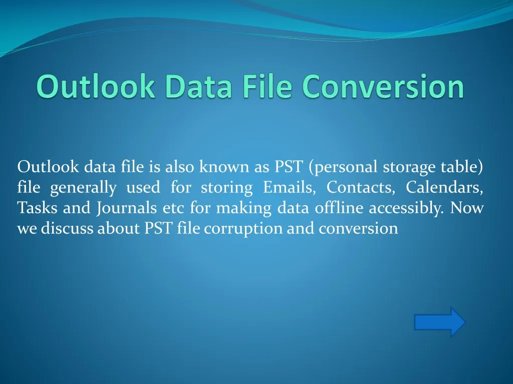 outlook data file conversion