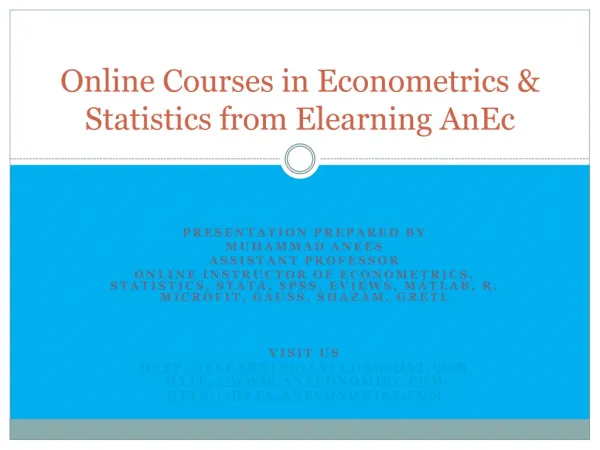 Econometrics Courses Online