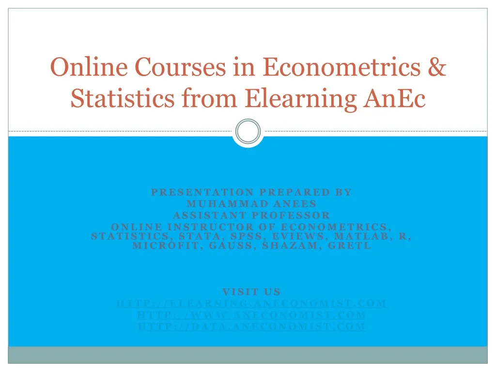 online courses in econometrics statistics from elearning anec
