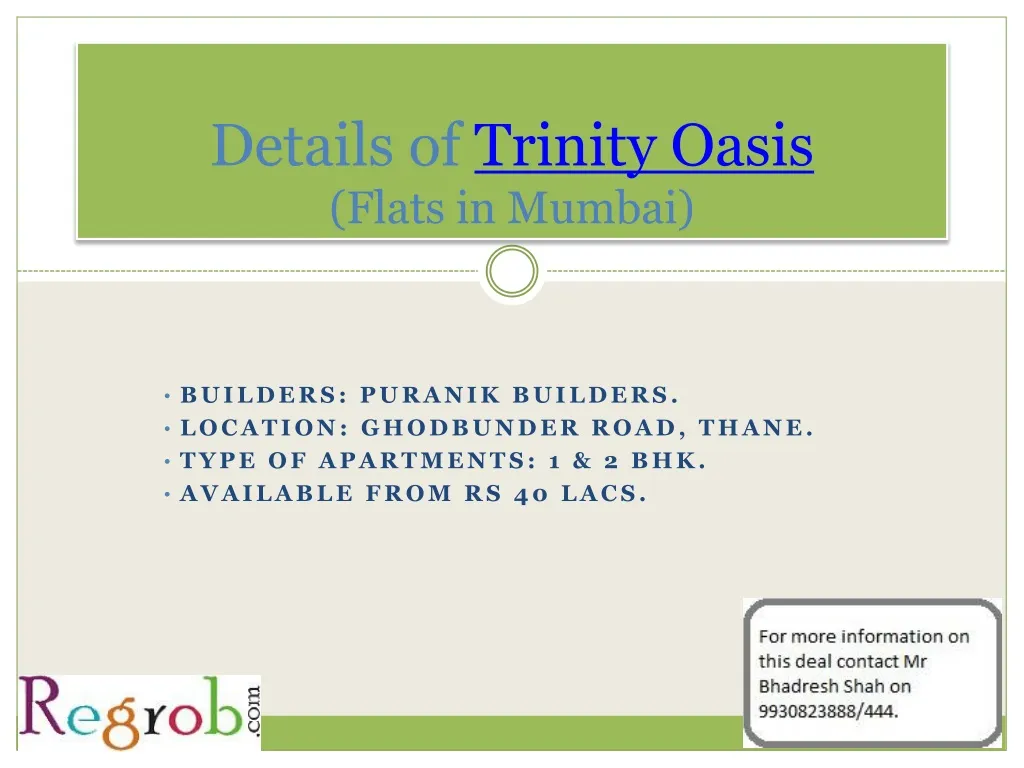 details of trinity oasis flats in mumbai