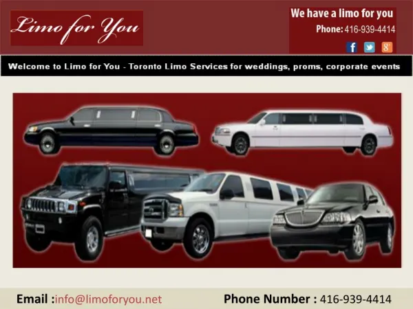 Toronto Limousine Service,Niagara Falls Limo Service.