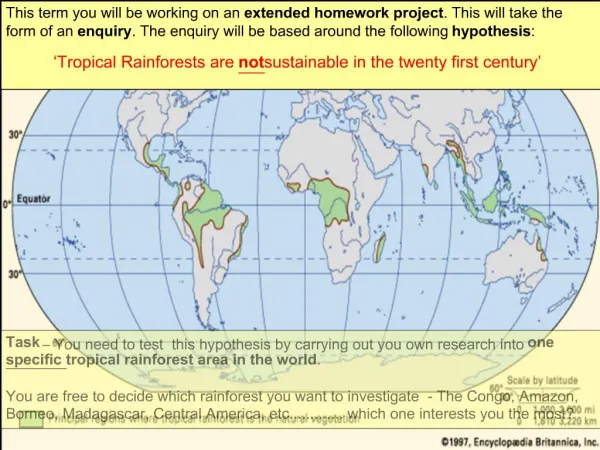 This term you will be working on an extended homework project. This will take the form of an enquiry. The enquiry will b
