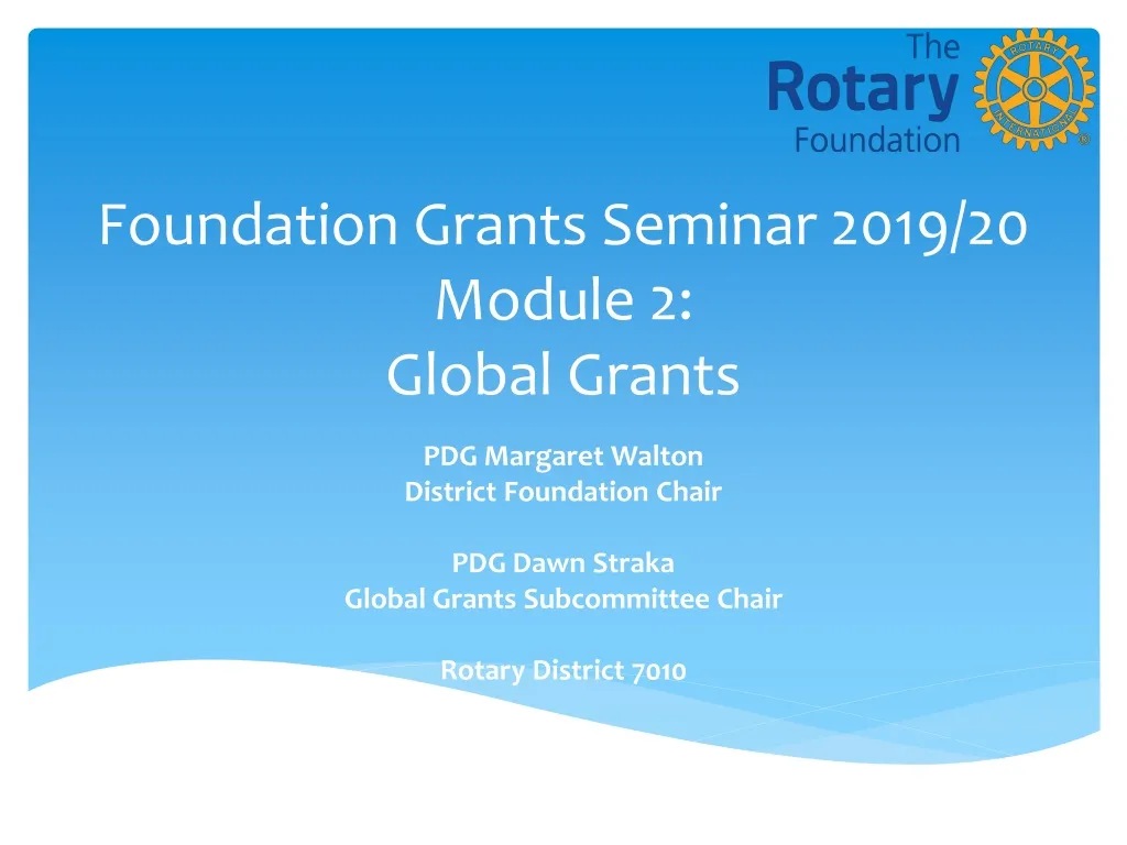 foundation grants seminar 2019 20 module 2 global grants