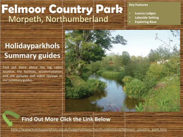 Lodges in Northumberland at Felmoor Country Park
