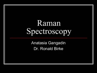 Raman Spectroscopy - slide 1