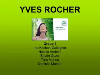 YVES ROCHER - slide 1