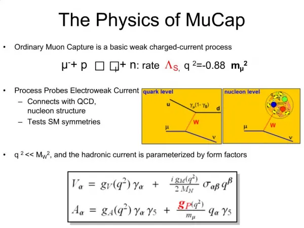 The Physics of MuCap