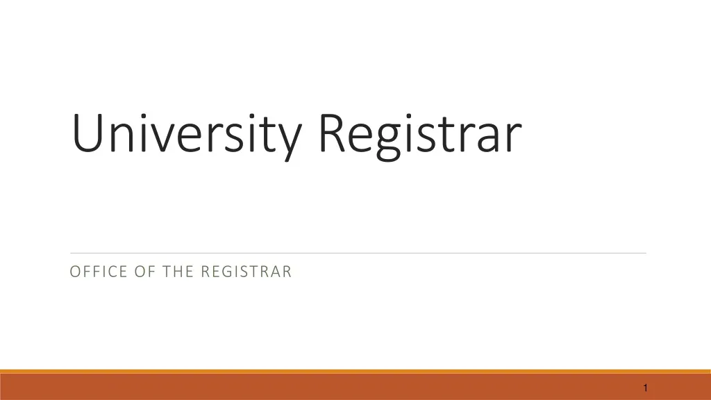 university registrar
