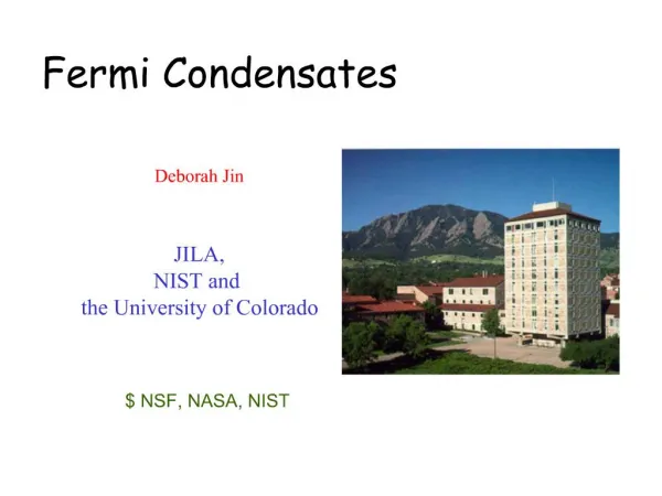 Fermi Condensates