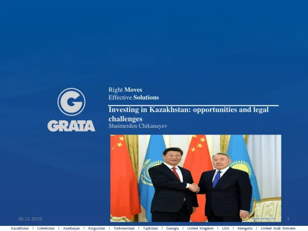 Investing in Kazakhstan: opportunities and legal challenges