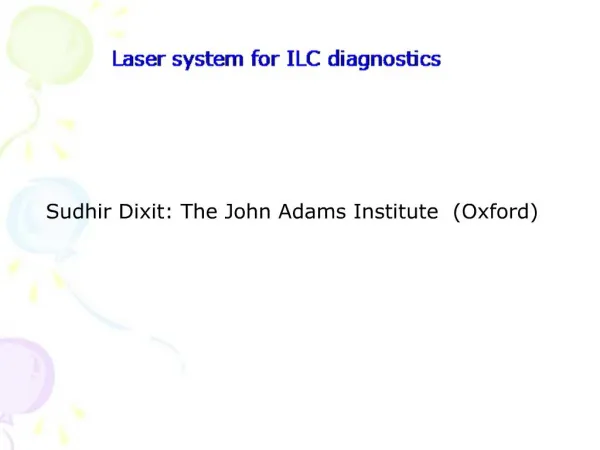 Sudhir Dixit: The John Adams Institute Oxford