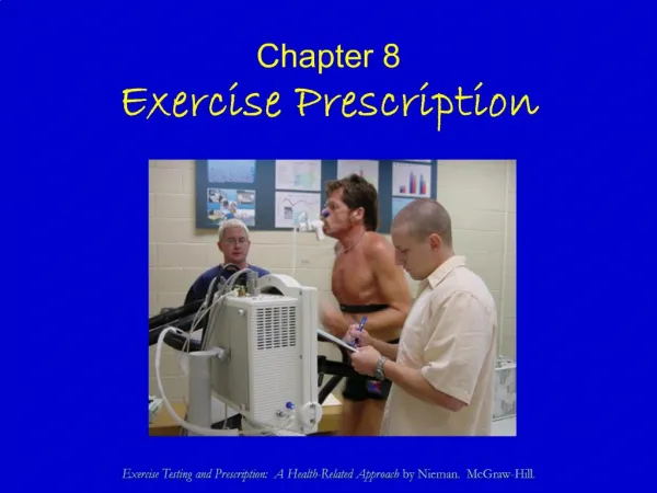 Chapter 8 Exercise Prescription
