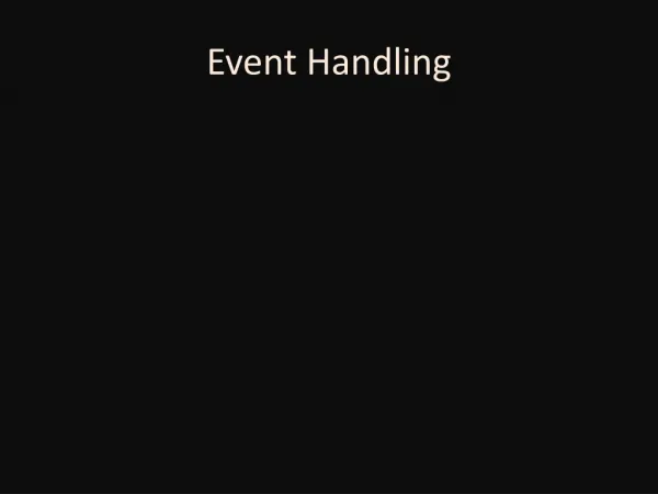 Event Handling