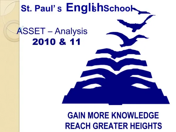 St. Paul S EngliSh School