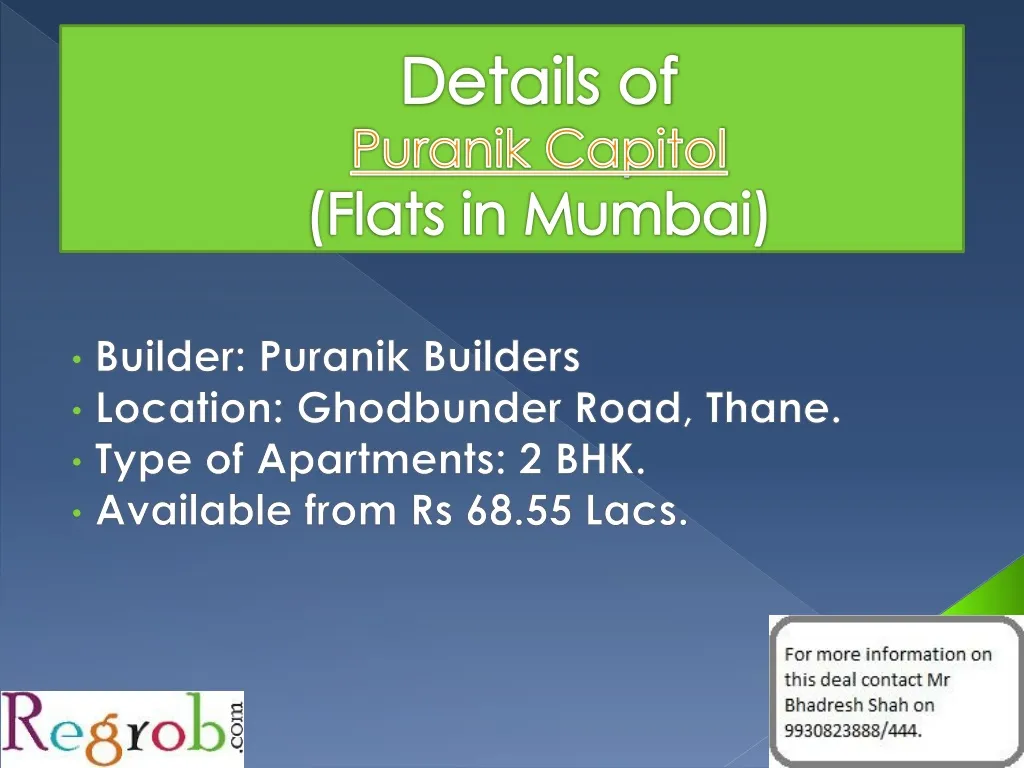 details of puranik capitol flats in mumbai