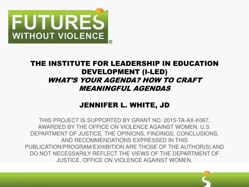the institute for leadership in education