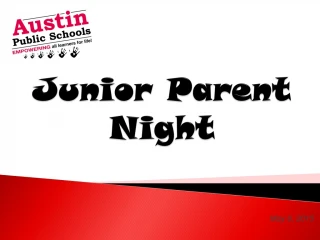 Junior Parent Night - slide 1