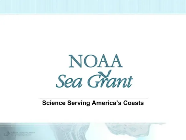 Science Serving America s Coasts