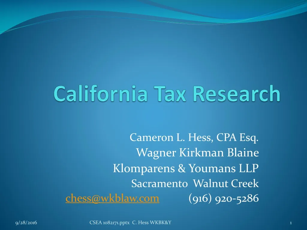california tax research