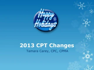 2013 CPT Changes - slide 1