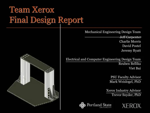 Team Xerox Final Design Report