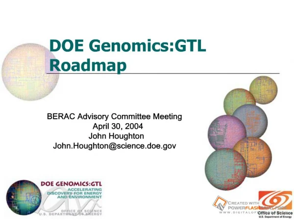 DOE Genomics:GTL Roadmap