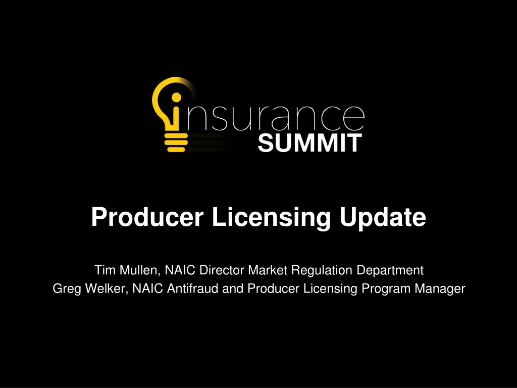 producer licensing update
