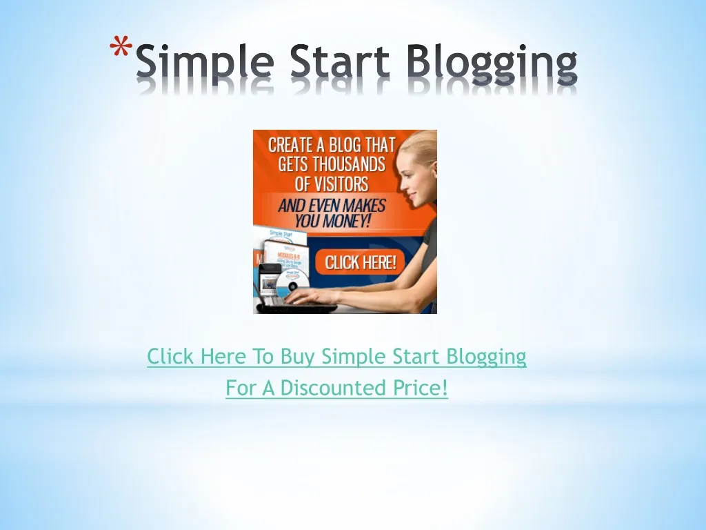 simple start blogging