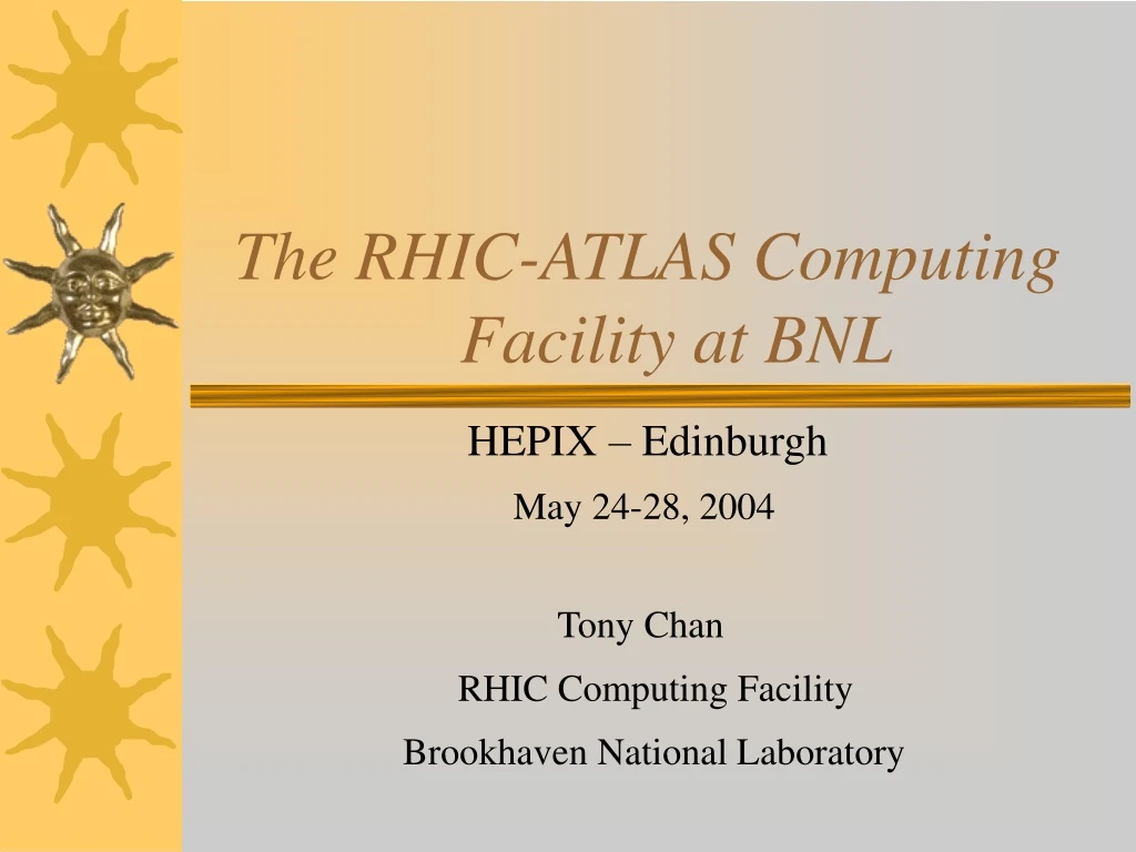 the rhic atlas computing facility at bnl