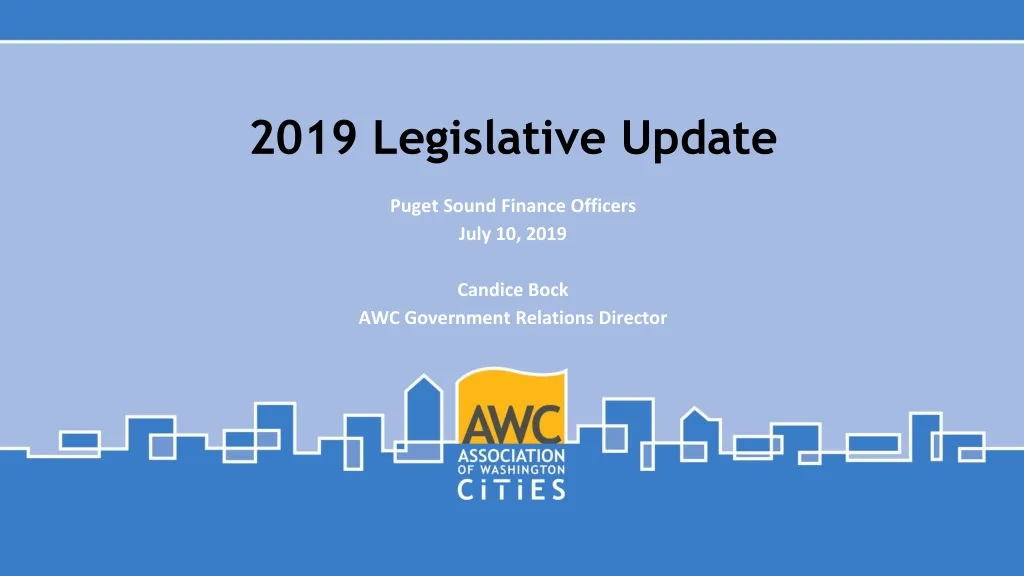 2019 legislative update