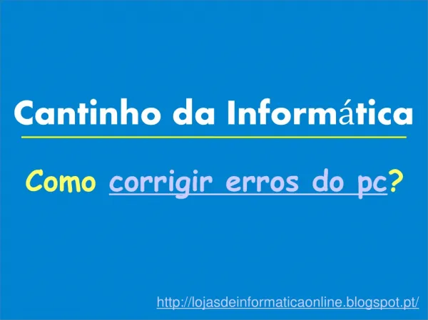 cantinho da inform tica