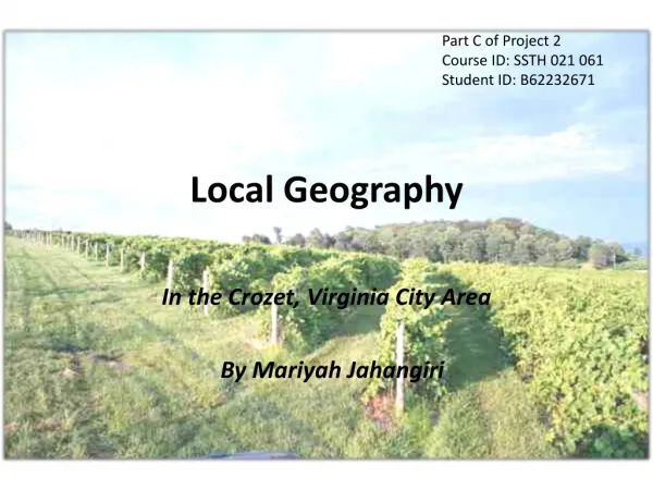 Local Geography Part C Project 2