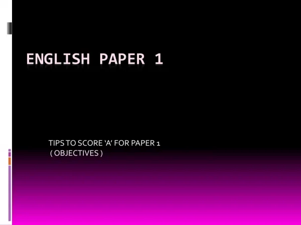 How to answer Paper 2