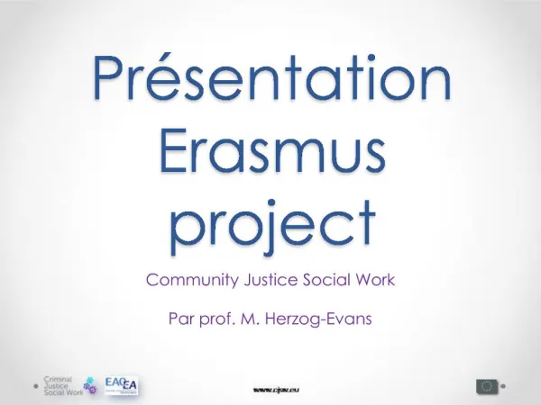 Pr sentation Erasmus project