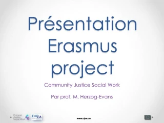 Pr sentation Erasmus project - slide 1