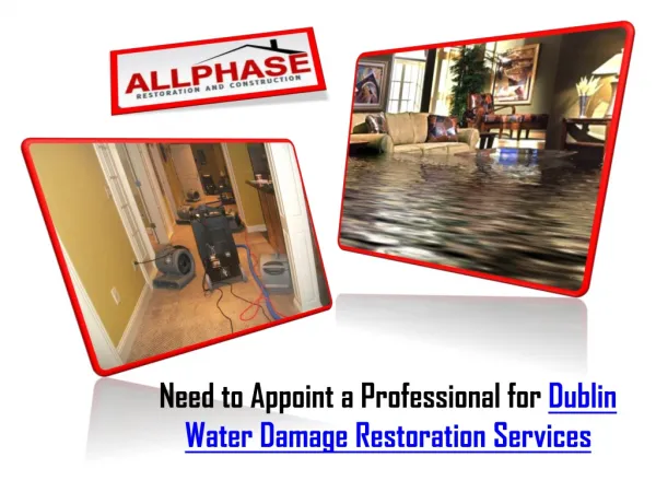 Dublin water Damage Restoration Services