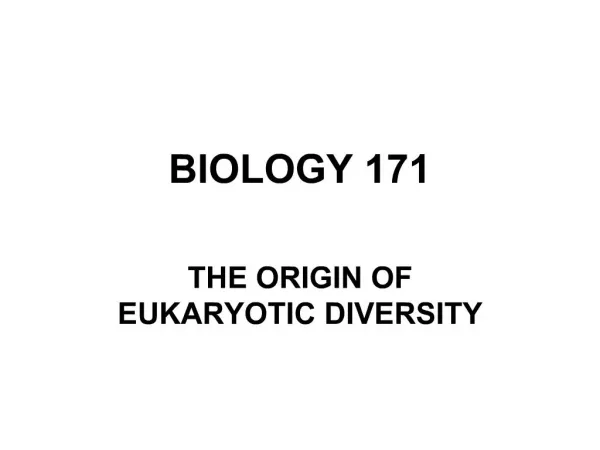 BIOLOGY 171