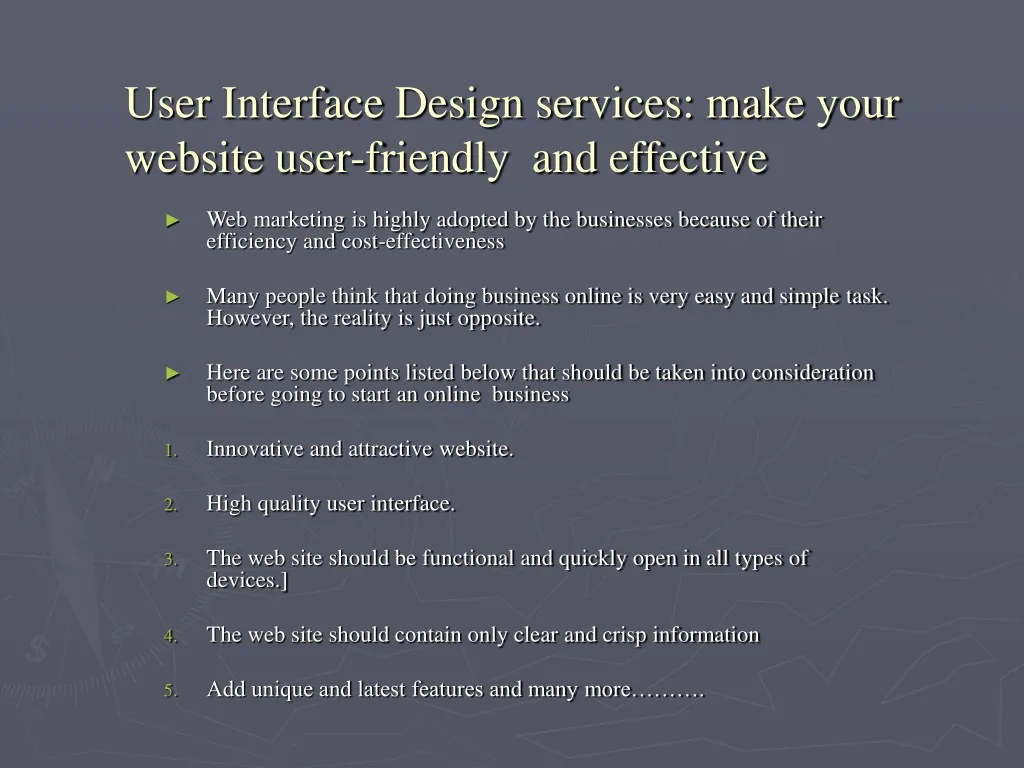 user interface design services make your website user friendly and effective
