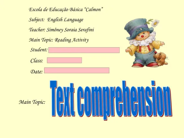 Text comprehension