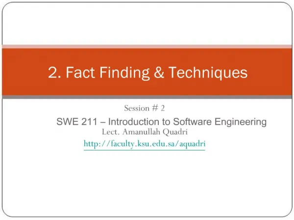 2. Fact Finding Techniques